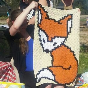 Fox Baby Blanket (Handmade)